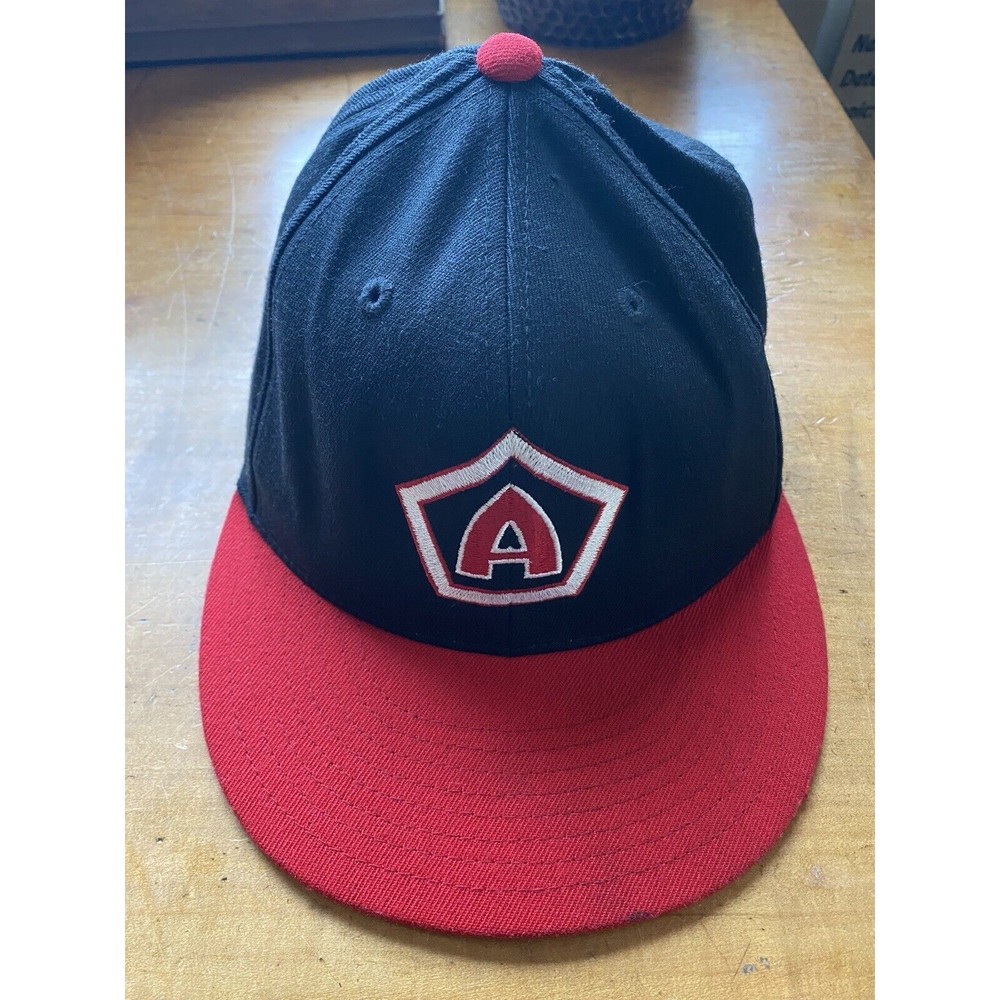 210 Fitted By Flexfit Black / Red / White Hat with A embroidery 7 1/4 size